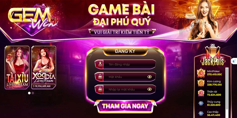 Thông tin đăng ký vào Gemwin cơ bản nhất