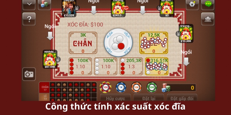 Công thức tính xác suất xóc đĩa