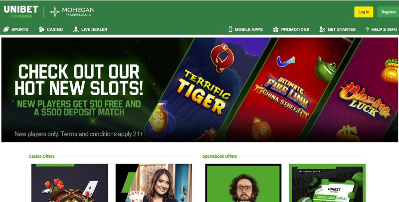 Giao diện UNIBET khá thu hút